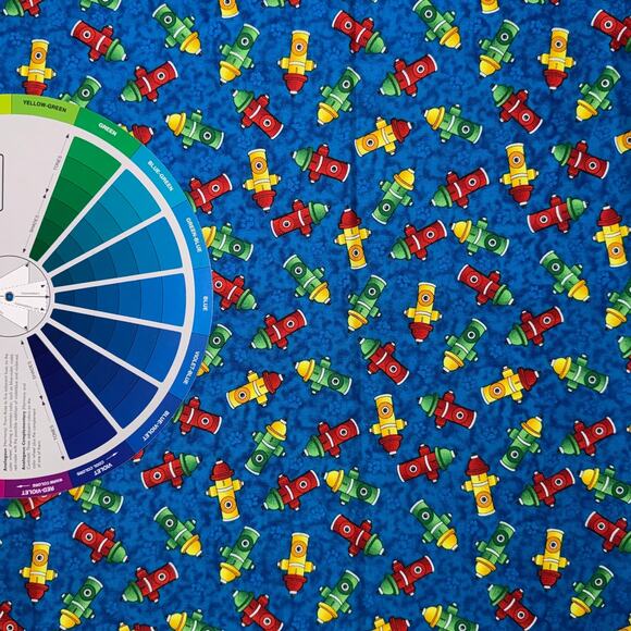 Emergency - Possibilities for Avlyn, Inc - 3/4 Yard - Fire Hydrant Cotton Fabric - Picture 5 of 10